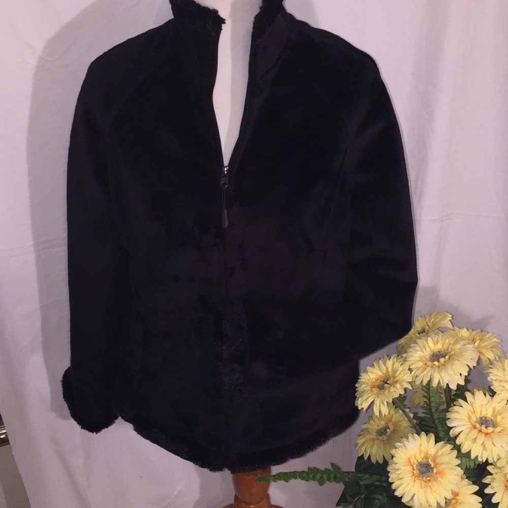 Green Tea faux fur jacket